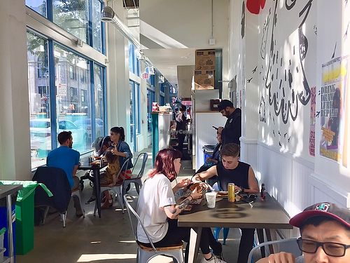 Bright casual seating area at Gay4U - Pop Up in Portland