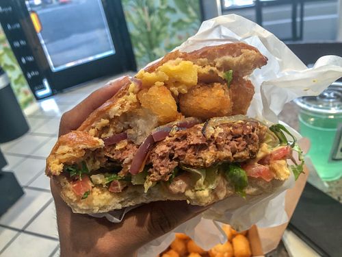 Queen Burger (I put tots inside) at Gegen in Los Angeles