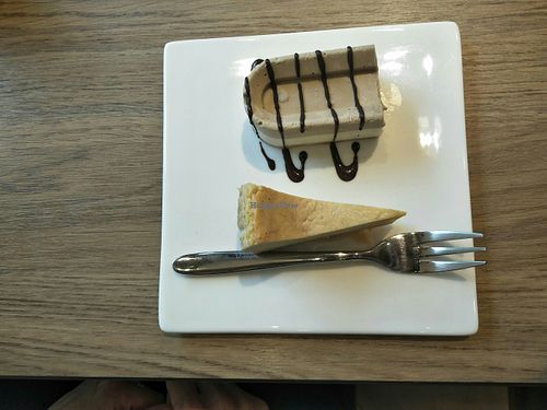 Coffee mousse & cheesecake. at Knowing Cafe in Shanghai