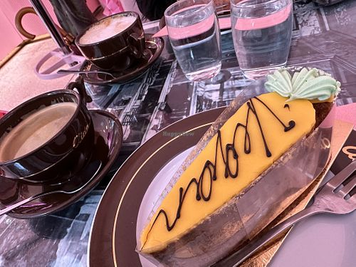 carrot cake (the only vegan item)  at Aida in Vienna