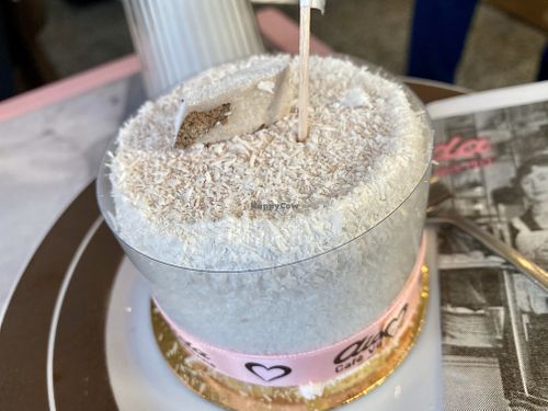 coconut cake vegan 🥥 at Aida in Vienna
