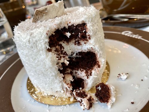 coconut cake at Aida in Vienna