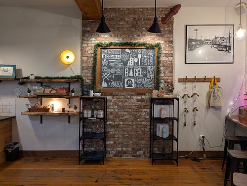 interior at Cedar Street Bagel Company in Camas