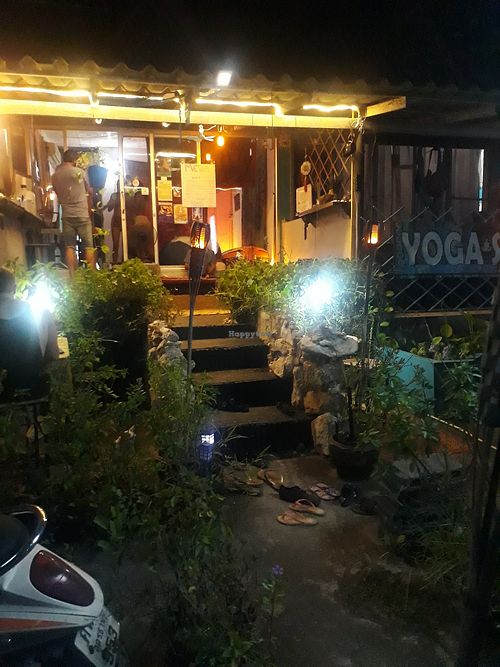 Outside at night at Midnight Bistro in Koh Phangan