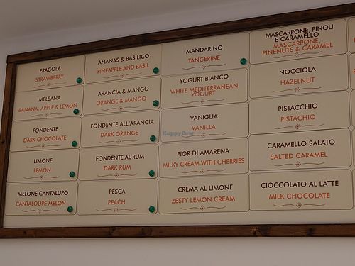 11 different vegan flavours!!! All of them are marked with the green pin magnet at Raki in Sorrento