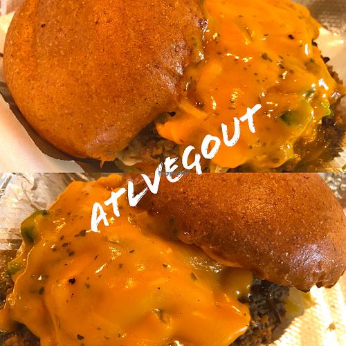 Trendy mess (impossible burger) at Trend Urban Cafe in Stone Mountain