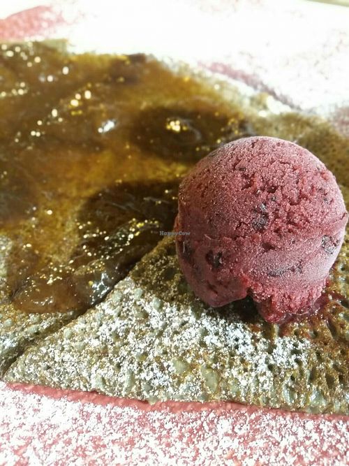 Crepe con mermelada de higos y sorbete at La Taula De Les Crepes in El Campello