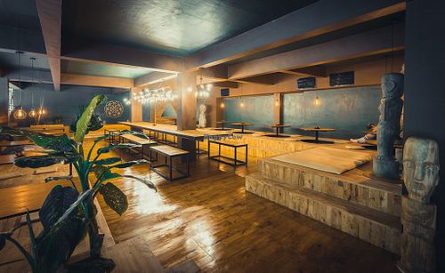 The main room interior at VANA in Karo