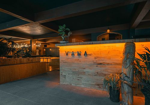 The service counter at VANA in Karo