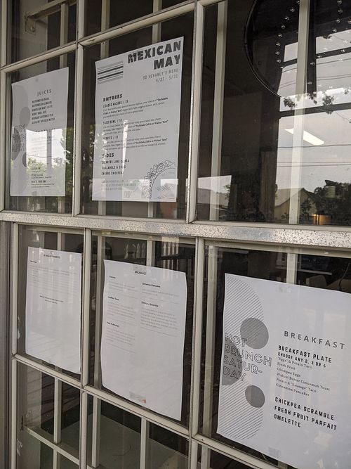 Menu at SO Veganly in Spring