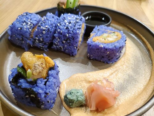 Blue pea sushi was so yummy at Halapua by Kapuhala in Koh Samui