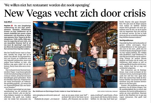 Local newspaper article at New Vegas in Haarlem