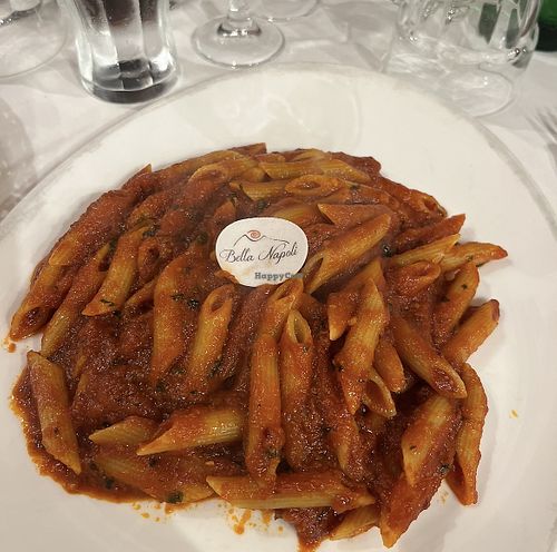 Penne with tomato sauce and chili  at Bella Napoli in Bergamo