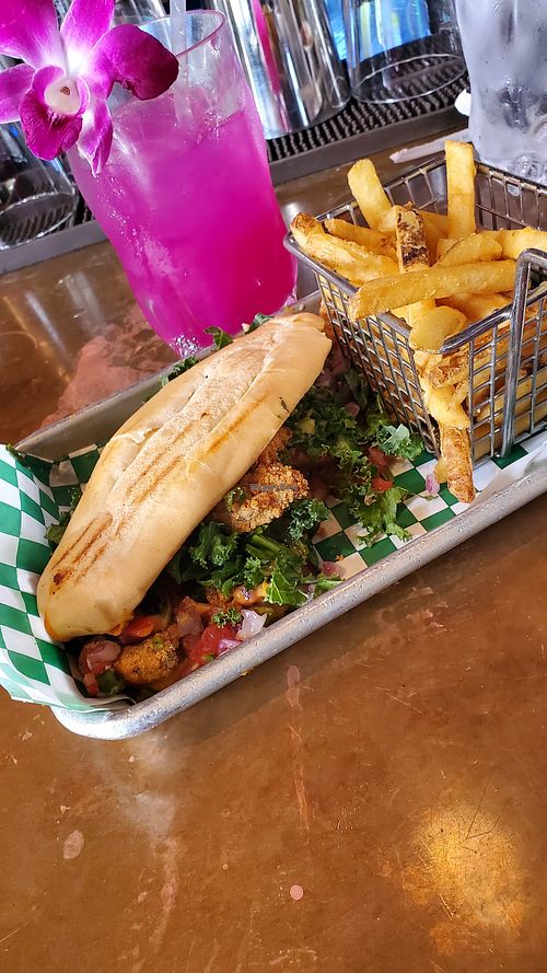 Vegan po boy at Vegan Avenue in San Antonio