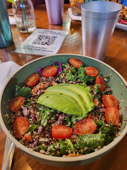 Quinoa bowl at Vegan Avenue in San Antonio