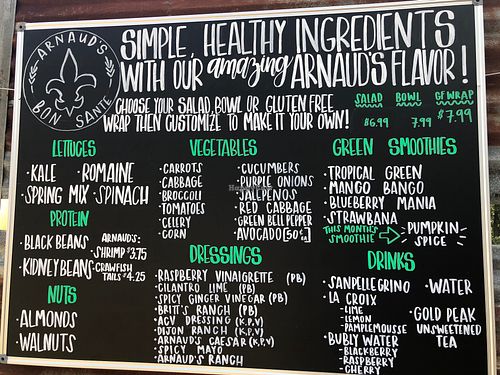 Main menu  at Arnaud's Bon Sante - Food Truck in Huntsville