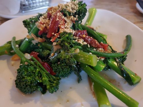 Garlic broccolini at Greenleaf Gourmet Chopshop in Venice