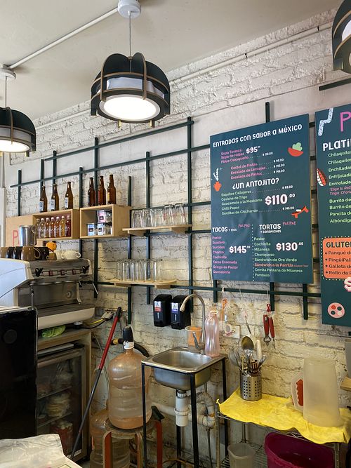Ordering Station for Take Away and Coffee Station  at Pali Pali del Valle in Mexico City