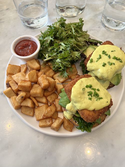 Tofu Benedict! DELICIOUS!  at LOV in Toronto