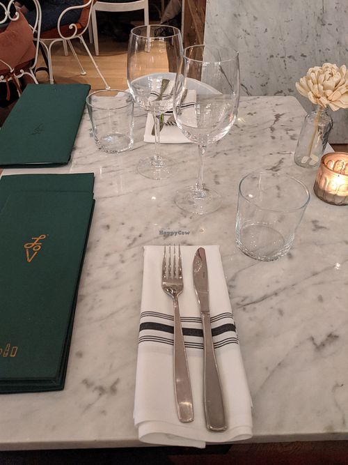 Beautiful table setting at LOV in Toronto