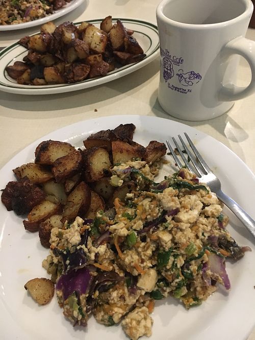 Tofu scramble  at The Manatee Cafe in St Augustine
