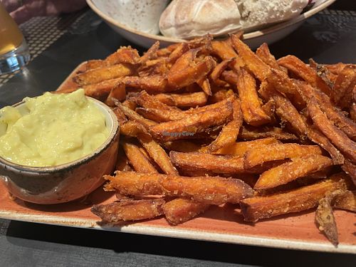 Super delicious sweet potato fries   at Peter Pane - Leuchtturm in Rostock