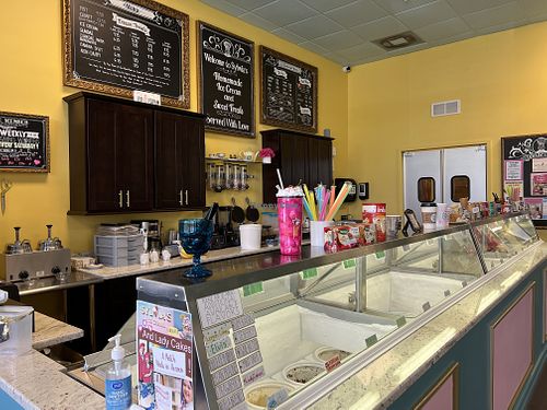 Serving area  at Sylwia's Ice Cream in Cape Coral