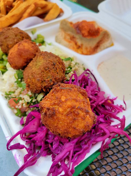 Falafel plate at Fala Bar in Santa Barbara