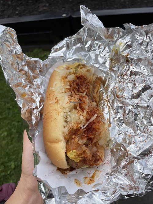 Modified NY style Italian veggie dog  at Super Weenie in Charleston