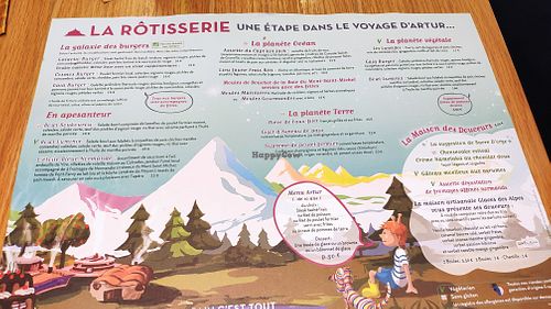 Menu at La Salicorne in Le Mont-saint-michel