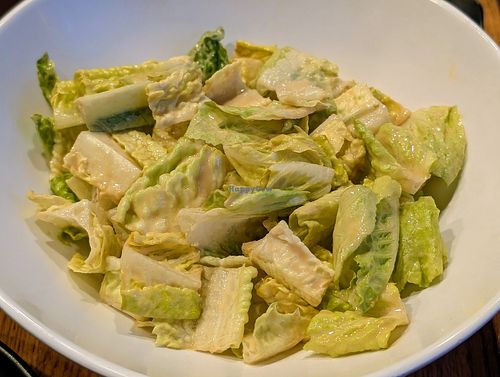 Romaine lettuce with sesame dressing at Dough Zone - Pine St in Seattle