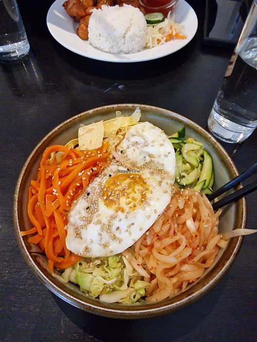 Vegetarian bibimbab at Sushi Kawa in Solna