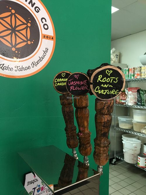 Organic, Tahoe H2O Kombucha on tap!! at So Juicy in Carson City