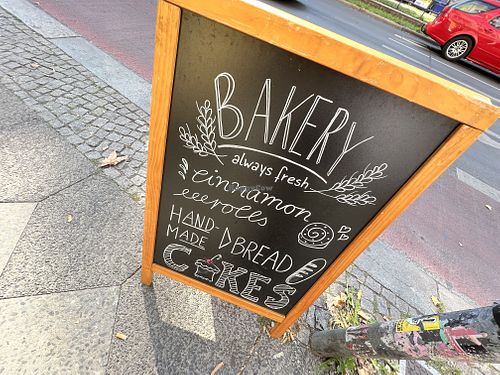 sign  at Vollkornbäckerei Hartwich in Berlin
