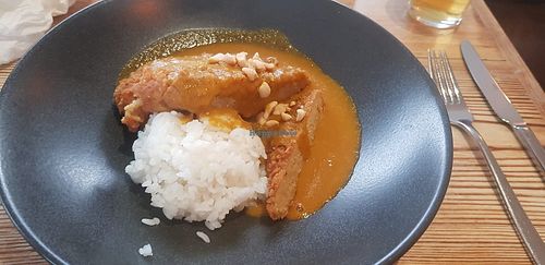 Seitan Katsu Curry at Dylan's in Menai Bridge