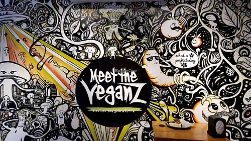 Artwork at Meet The Veganz in Beirut