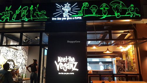 The entrance at Meet The Veganz in Beirut