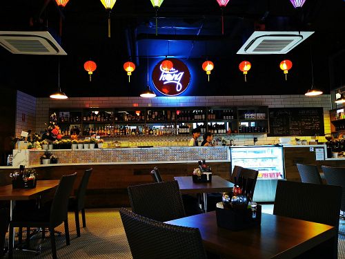 Interior and bar.... at Mr Hong in West End