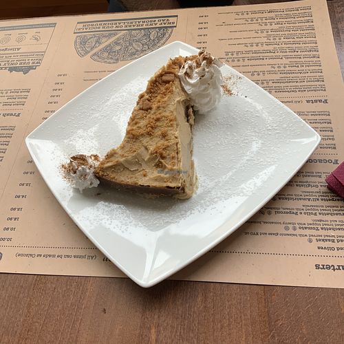 Biscoff cheescake at Sora Lella Roman Vegan Restaurant in Edinburgh