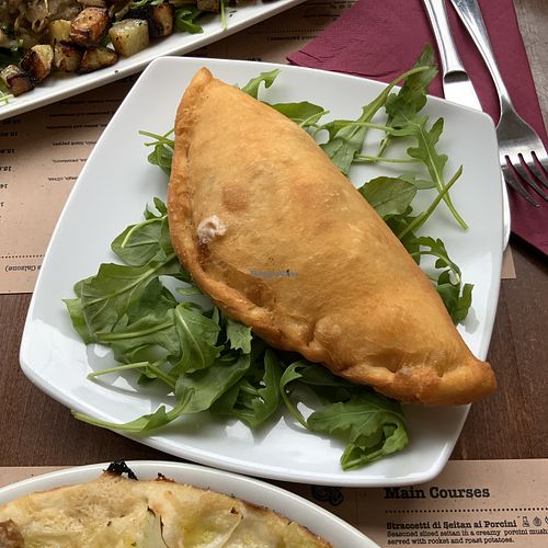 Mini calzone with ham and mozarella - side dish at Sora Lella Roman Vegan Restaurant in Edinburgh