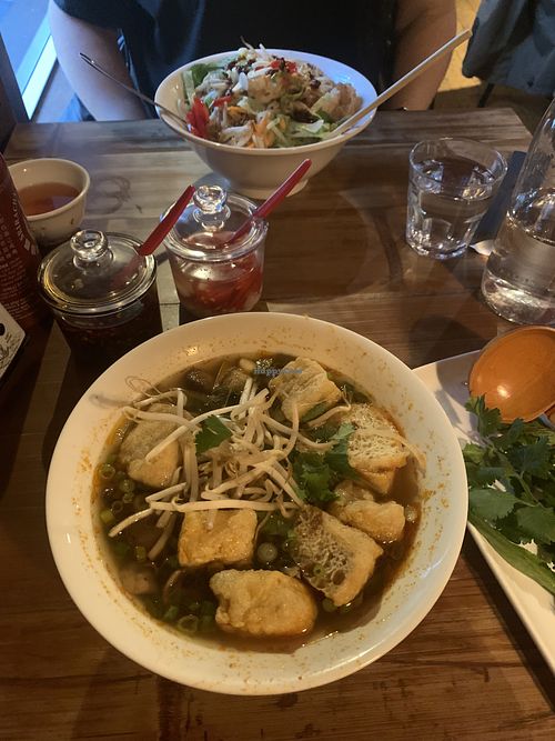Spicy tofu vegan pho   at Pho - Spitalfields in London
