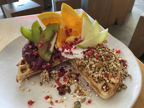 Waffles  at Barefoot Eatery in Christchurch
