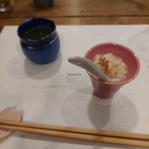 Amazaki and green tea at Fujifuku in Tokyo