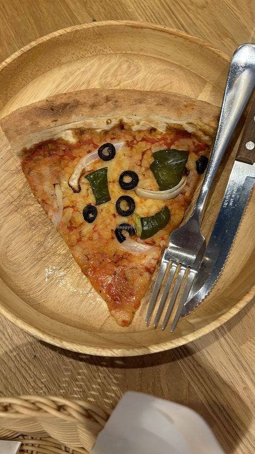 Vegetable pizza, not many vegetables   at Falafel Brothers - Shibuya in Tokyo