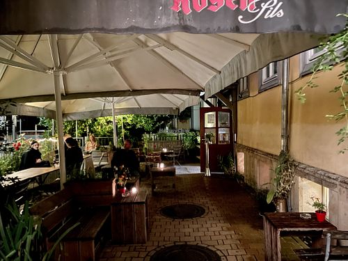 courtyard at Café Immergrün in Jena