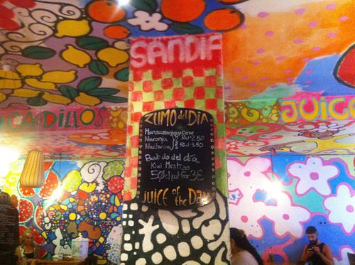 Look at this funky decor! at Juicy Jones - Hospital in Barcelona