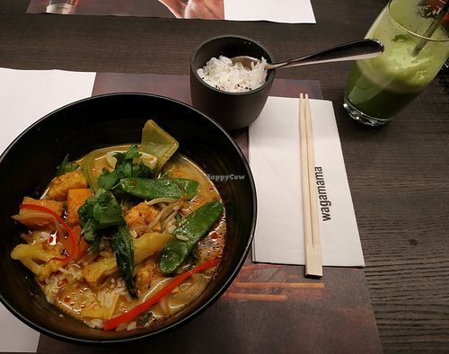 Nikko Curry with Power Juice  at LHR - Wagamama - T3 in West London