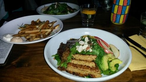 mama africa salad and fries :-P at Plum Bistro in Seattle
