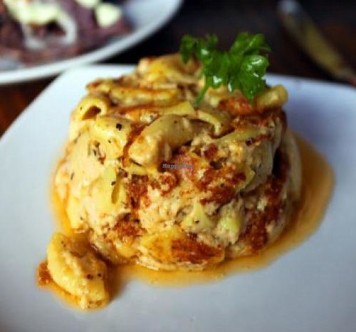 spicy mac n yease: our signature mac n cheese at Plum Bistro in Seattle