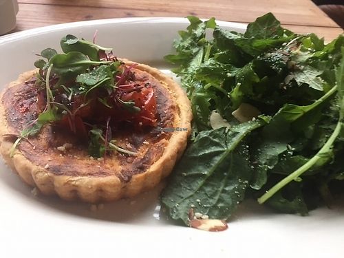Red pepper quiche at Plum Bistro in Seattle